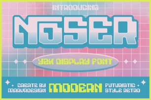 Noser - A Modern Y2K Font Font Download