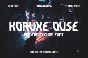Korukeouse - Modern Techno Font Font Download