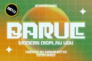 Barue - Modern Display y2k Font Download