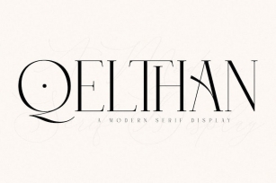 Qelthan A Modern Serif Display Font Download