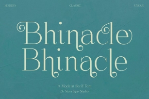 Bhinacle A Modern Serif Font Font Download
