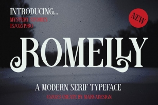 Romelly - A Modern Serif Font Font Download