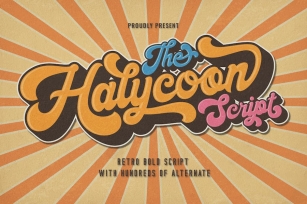 Halycoon | Retro Bold Script Font Download