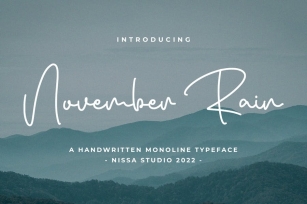 November Rain -  Monoline Font Font Download
