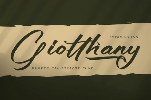 Giotthany Modern Calligraphy Font Font Download