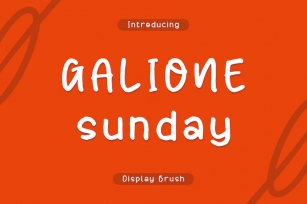 Galione Sunday Display Brush Font Font Download