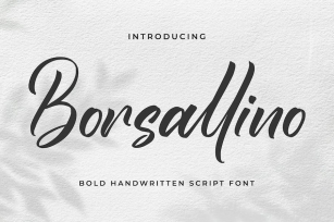 Borsallino - Bold Script Font Font Download