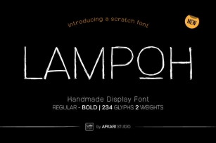 LAMPOH - The Handmade Scratch Display Font Font Download