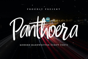 Panthoera - Handwritten Script fonts Font Download