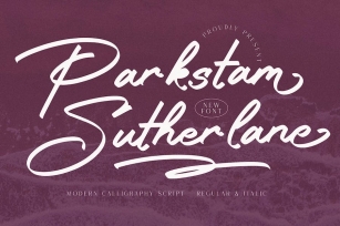 Parkstam Sutherlane Modern Calligraphy Font Download