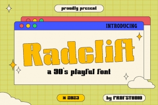 Radclift - 90's Playful Typeface Font Download