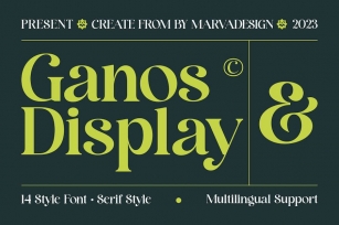 Ganos - A Modern Display Font Font Download