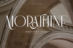 Morathine Modern Display Typeface Font Font Download