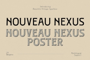 Nouveau Nexus - Vintage Display Font Download