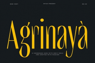 MTC Agrinaya - Condensed Display Font Font Download