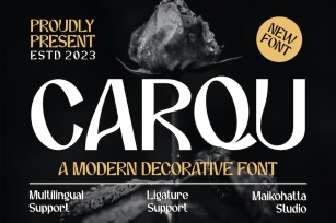 Carqu - Modern Decorative Font Font Download