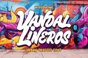 Vandal Lineros - Urban Graffiti Font Font Download