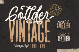 Gollder Vintage Font Duo Font Download