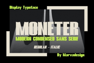 Moneter - A Modern Condensed Font Font Download