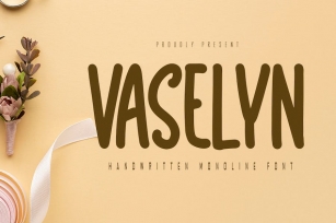 Vaselyn - Monoline Font Font Download