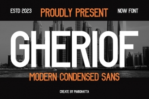 Gheriof - Modern Condensed Sans Font Download