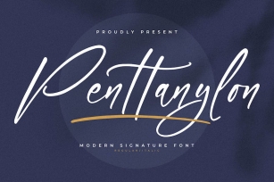 Penttanylon Modern Signature Font Font Download