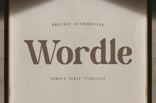 Wordle - Simple Serif Typeface Font Download