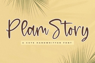 Plam Story A Handwritten Font Font Download
