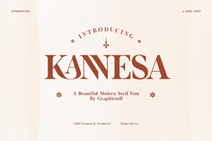 Kannesa Elegant Serif Font Typeface Font Download