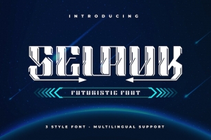 Selauk | Futuristic Font Font Download