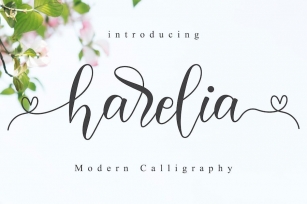 Harelia - Lovely Script Font Font Download