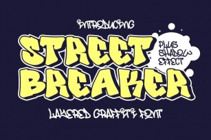 Street Breaker - Layered Graffiti Font Font Download
