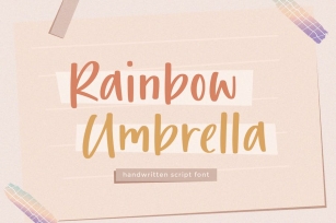 Rainbow Umbrella Font Download