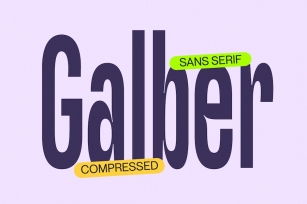 Galber - Compressed Sans Serif Font Download