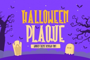 Halloween Plaque - Wooden Display Font Font Download