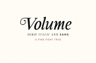 Volume – Handcrafted Trio Font Family Font Download