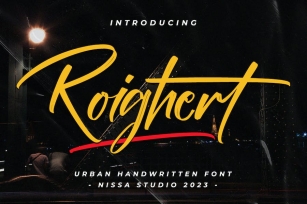 Roighert - Brush Font Font Download
