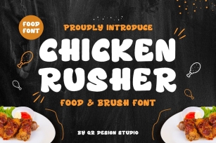 Chicken Rusher - Food Font Font Download