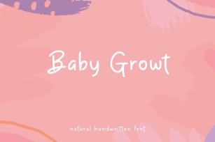 Baby Growt - Handwritten Font Font Download