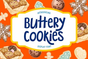 Buttery Cookies - Playful Handdrawn Display Font Font Download