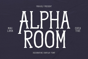 Alpha Room Decorative Display Font Font Download