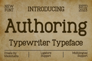Authoring - Typewriter Typeface Font Download