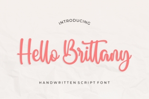 Hello Brittany Script Font Font Download