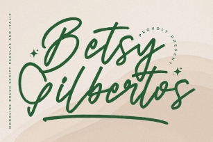 Betsy Gilbertos Monoline Brush Script Font Download