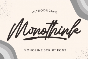 Monothink Script Font Font Download