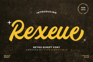 Rexeue Retro Script Font Font Download