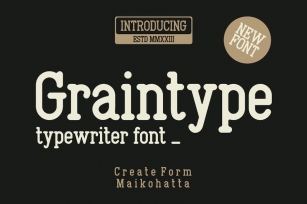 Graintype - Typewriter Font Font Download