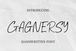 Gagnersy - Handwritten Font Font Download