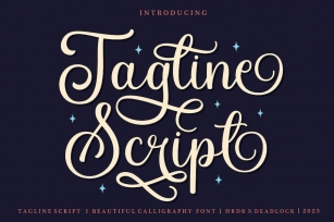 Tagline Script - Beautiful Calligraphy Font Font Download