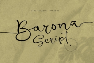 Barona Script - Handwritten Signature Font Font Download
